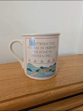Hallmark Cream Mug with Pastel Blue and Green Landscape